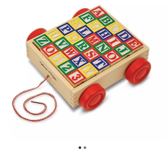 Melissa & Doug Other - Melissa & Doug Wooden Alphabet Block Pull Toy, Used